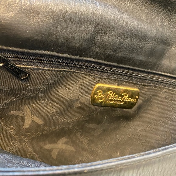 Paloma Picasso Black Leather Shoulder Bag with Gold Accents - Picture 11 of 11